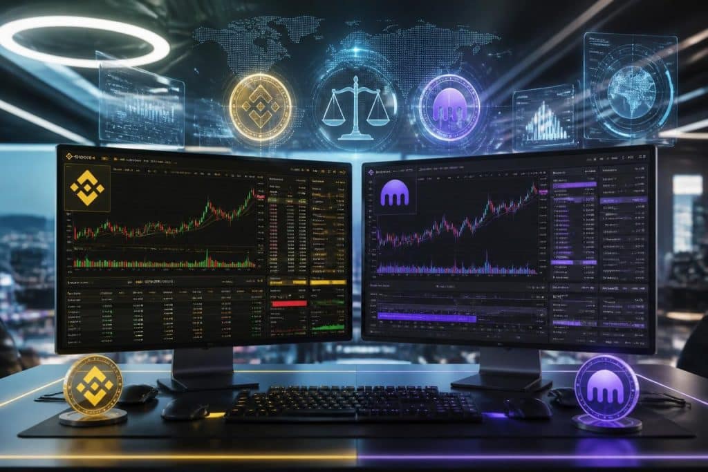 découvrez les différences entre binance et kraken pour choisir la meilleure plateforme crypto en 2026, selon vos besoins en sécurité, frais et fonctionnalités.